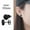 #2 Stud Round, variant on Wholesale Stainless Steel Street Gothic Earrings Ear Stud Men Women Hip Hop Gift-#3 Stud Round