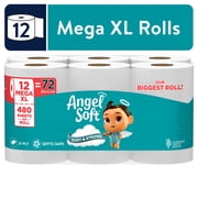 Angel Soft 2-Ply Toilet Paper, 480 Sheets per Roll, 12 Mega XL Rolls