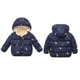 thumbnail image 3 of Boys Girls Kid Winter Thick Jacket Warm Zipper Hooded Windproof Coat Cute Outwear,2-6T, 3 of 9