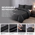 thumbnail image 5 of Orylavena Black Wavy Zebra Stripe Microfiber Duvet Cover Set, Twin, 3-Piece, 5 of 12