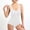 White, variant on WMTBSRSW Women's Seamless Shapewear Bodysuit Shaping Mid-Thigh Body Shaper Seamless U Neck Full Body Shaper with Open Crotch Black 3X-Large