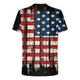 thumbnail image 5 of NuoCaiYun Independence Day Men T-Shirt Casual Printed Round Neck Pullover Fitness Sports Short Sleeve Blouse, 5 of 5