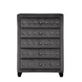 thumbnail image 2 of Sophia Crystal Tufted Chest finished with Wood in Gray, 2 of 5