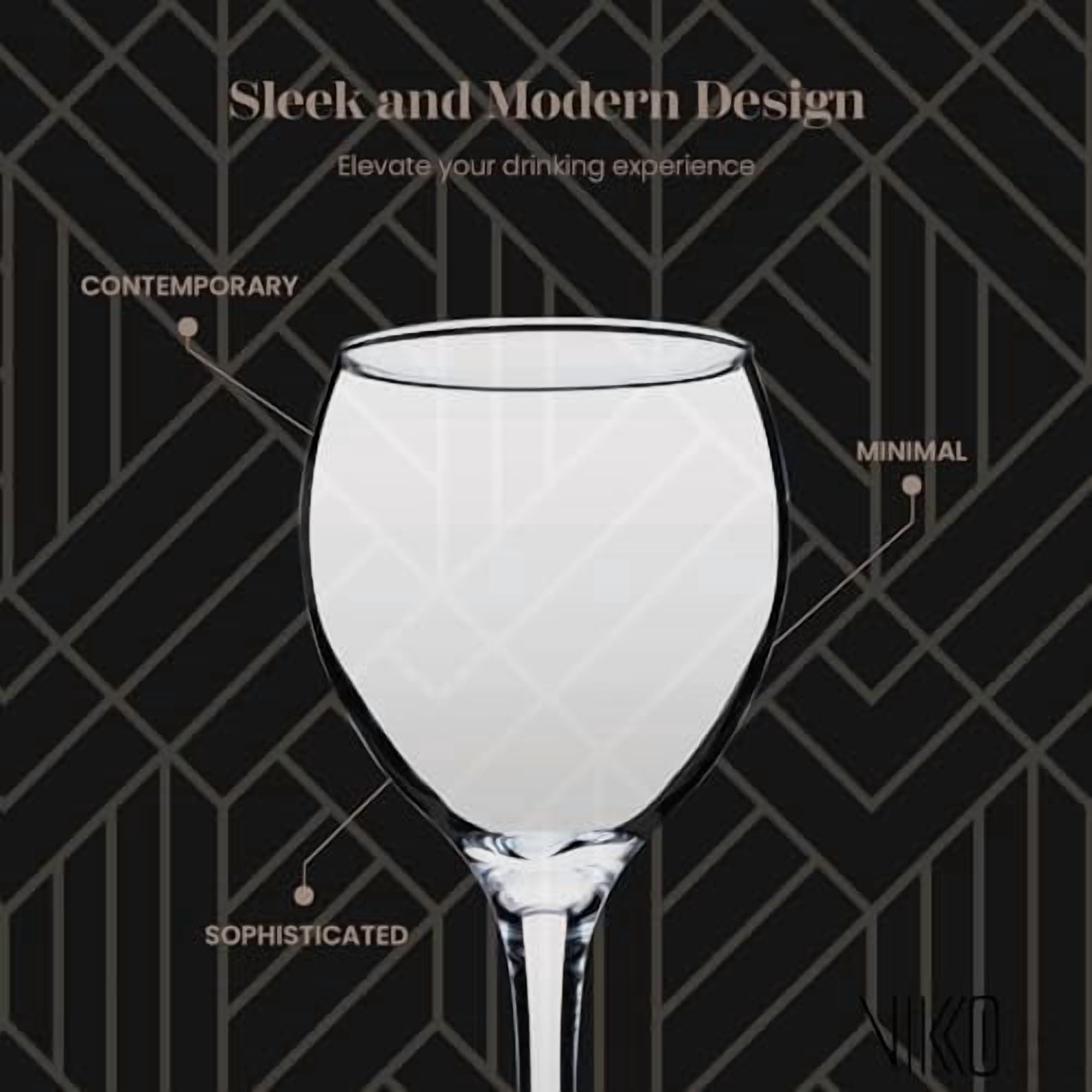 Vikko Wine Glasses, 11 Oz Drinking Glasses Set of 6, Crystal Clear Glass Cups for Water or Juice, Highball Glass Tumbler & Water Glasses for Drinking?