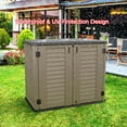thumbnail image 4 of Nicehomfit European Style Weatherproof Outdoor Coffee Storage Cabinet Plastic Garden Organizer, 4 of 6