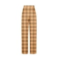 thumbnail image 4 of Ashirexll Winter Women Pants, Wide Leg Pants for Women, Checkered Printed Drawstring Side Pockets Sports Casual Loose Trousers Elastic Waistband, 4 of 5