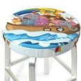 thumbnail image 3 of Zufioo Rainbow Animals on Noah's Ark Print Round Bar Chair Cushion Cover, Elastic Round Stool Protector, Dustproof and Non-slip Bar Kitchen Restaurant Chair Mat-13 inch, 3 of 7
