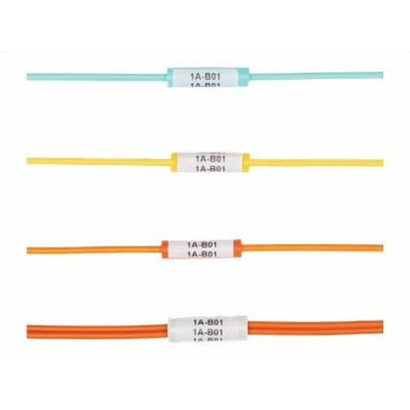 Panduit LabelCore Fiber Optic Cable Identification System - Cable sleeving kit - 2 in - white (pack of 100)