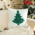thumbnail image 6 of Nkmbld Christmas Throw Pillows Velvet Embroidered Santa Claus Pillow Covers for Winter Holiday Farmhouse Home Sofa Couch Decoration, Green, 6 of 8