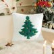 thumbnail image 1 of Cojín Navideño Shu de Terciopelo con Funda Bordada, Cojín Decorativo Navideño con Bordado de Papá Noel, 1 of 6