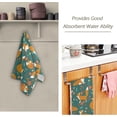 thumbnail image 2 of Autumn Orange Fox Flower Hand Towels 2 PCS, Kitchen Towel Ultra Soft and Highly Absorbent,Decorative Fingertip Face Towel for Bathroom Hotel, 28.3"x14.4", 2 of 5