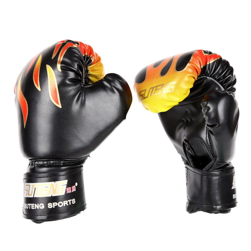 Boxing Kids Gloves Training Half Finger Mitts Sparing Hands Knuckles Protect SL 
