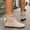 Beige, variant on Womens Slouch Boots with Drawstring, Toe Comfort Dress Short Booties for Casual Daily Walking, Autumn Winter Suede Bow Lace-Up Flat Ankle Boots,Non-Slip Boots for All-Day Wear