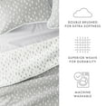 thumbnail image 5 of Noble Linens Light Grey 3 Piece Painted Dots Reversible Microfiber Quilt Set, King / CalKing, 5 of 7