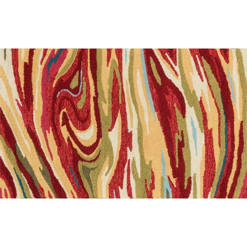 Loloi Olivia 2/' x 5/' Hand Hooked Rug in Red