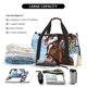 thumbnail image 5 of Disketp Christmas Horse Bolsa de Viaje Tipo Duffle, Bolso de Mano para Fin de Semana para Mujer, Bolsa de Gimnasio Ligera para Hombre, Esencial para Viajes, 5 of 7
