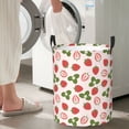 thumbnail image 6 of KLL Strawberries And Leaf Waterproof Foldable Laundry Hamper Bucket with Handles for Storage Bin,Kids Room,Home Organizer (Small ), 6 of 7
