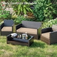 thumbnail image 6 of Kimunuk 3 Piece Wicker Chair Cushions, Waterproof Patio Loveseat Chair Cushions Set for Outdoor Indoor Furniture, Sand, 6 of 6