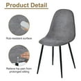 thumbnail image 4 of Pemberly Row Dining Chairs Set of 4 Upholstered Seat with Black Metal Legs Grey, 4 of 6