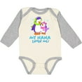 thumbnail image 3 of Inktastic My Nana Loves Me Cute Penguins Girls Long Sleeve Baby Bodysuit, 3 of 5