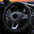thumbnail image 1 of 1 Cubierta De Volante De Coche Transpirable Antideslizante De Cuero De La PU Cubre De Dirección Adecuado 37-38 Cm Auto Decoración De Fibra De Carbono, 1 of 4