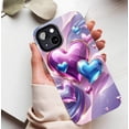 thumbnail image 5 of Romantic Heart Shaped Glossy Phone Case with Gold Trim for Valentine’s Day Gifts, Compatible with iPhone 11/12/13/14/15/16 (Pro Max/Plus), 5 of 9