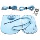 thumbnail image 1 of Jumpingount 1 Juego de bolso de cuero para tejer, alfombrilla inferior, bolso de cojín, fabricación de bolsos, azul claro Bolsas de mensajero y de hombro, 1 of 1