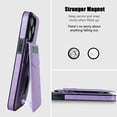 thumbnail image 5 of For iPhone 14 Pro Max Case Wallet with Card Holder Functional Two Way Kickstand Durable Shockproof RFID Blocking Leather Slim Protective Credit Card Slots Case for iPhone 14 Pro Max(Purple), 5 of 16
