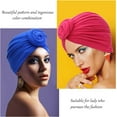 thumbnail image 4 of Phogary 6 Pack African Head Wrap Headbands for Women Turbans Hair Wraps Pre-Tied Pattern Bonnet Turban Knot Beanie Cover Hat, 4 of 9