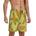 thumbnail image 2 of Naloa Corn Men's Short Pajama Pants, Lounge Comfort Shorts with Elasticized Waistband and Side Pockets - 3X-Large, 2 of 9