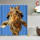 thumbnail image 2 of Cortina de ducha de la serie Giraffe, impermeable, decoración de baño, 2 of 4
