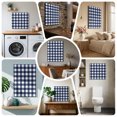 thumbnail image 6 of Ships Next Day Canvas Wall Art 16"x16", Navy Blue Check Wood Framed Canvas Print Painting, Farmhouse Buffalo Plaid Blue Ready to Hang Picture Wall Decor for Home Bedroom Kitchen Office, 6 of 9