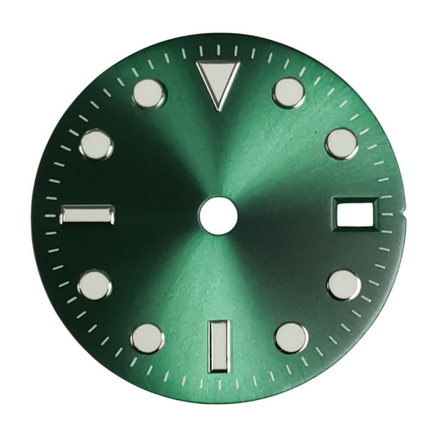 Reemplazo de esfera de reloj de 29 mm para movimiento NH34, suministros de relojero prácticos y resistentes, esfera de reparación de repuesto elegante Verde