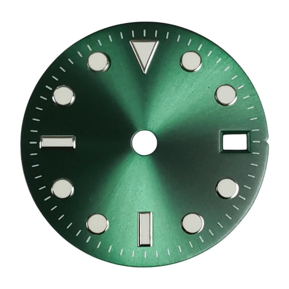 Esfera de reloj de 29 mm para movimiento NH34 Gmt, relojero ligero, verde luminoso