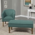 thumbnail image 2 of Teal Chunky Textured Decorative Storage Bench, 2 of 10