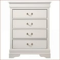 thumbnail image 6 of Chests & Wardrobes | 4 Drawer Traditional Louis Phillipe Chest | White | Particle Board, 6 of 9