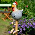 thumbnail image 1 of Ornement en Résine Poule Suspendue Statue de Cour Poulet Rigolo Décoration Extérieure Statue Fait Main, 1 of 5