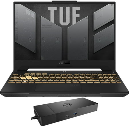 ASUS TUF F15 Gaming & Entertainment Laptop (Intel i7-12700H 14-Core, 15.6" 144Hz Full HD (1920x1080), NVIDIA RTX 3060, 16GB DDR5 4800MHz RAM, Win 11 Pro) with Thunderbolt Dock WD19TBS