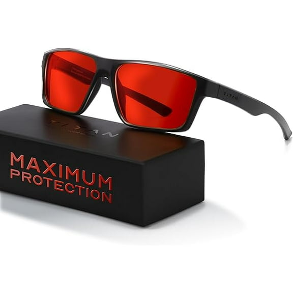 Titan Gaming Glasses, Anti Blue Light Glasses Men, UV400 Protection Blue Light Blocking Glasses for Computer Eye Strain