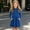 Blue, variant on Girls Fall Long Sleeve Dress Lightweight Ribbed Knit Crewnck Dress Solid Casual A Line Swing Dress 5-15 Years