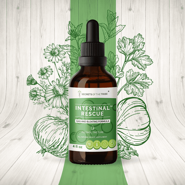 Intestinal Rescue Alcohol Extract, Tincture, Parsley, Chamomile, Caraway, Garlic, Onion