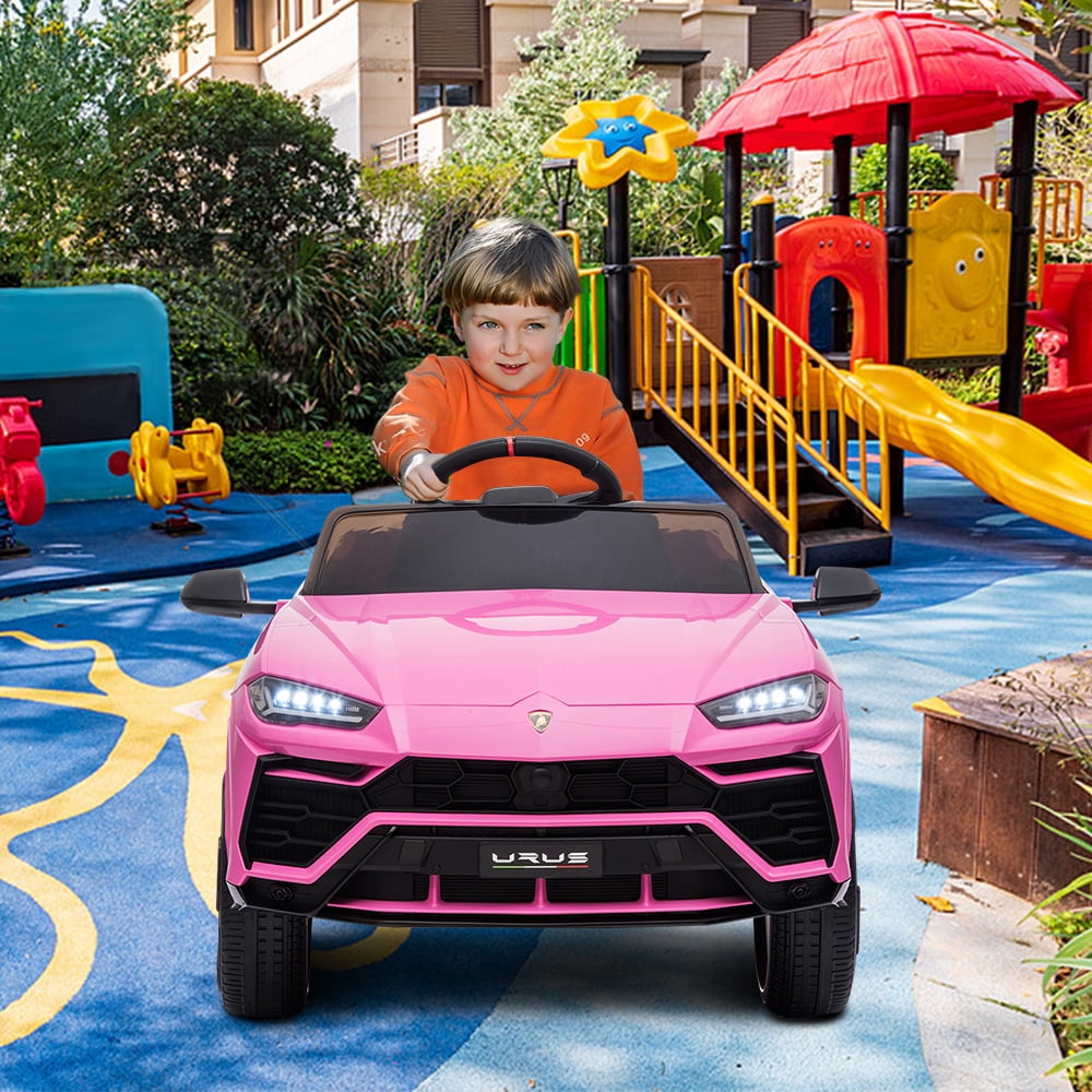 CIPACHO 12V Kids Ride On Car, Electric Car for Kids, Ride-On Truck Car with Remote Control, 3 Speeds, LED Lights, MP3 Player, Pink