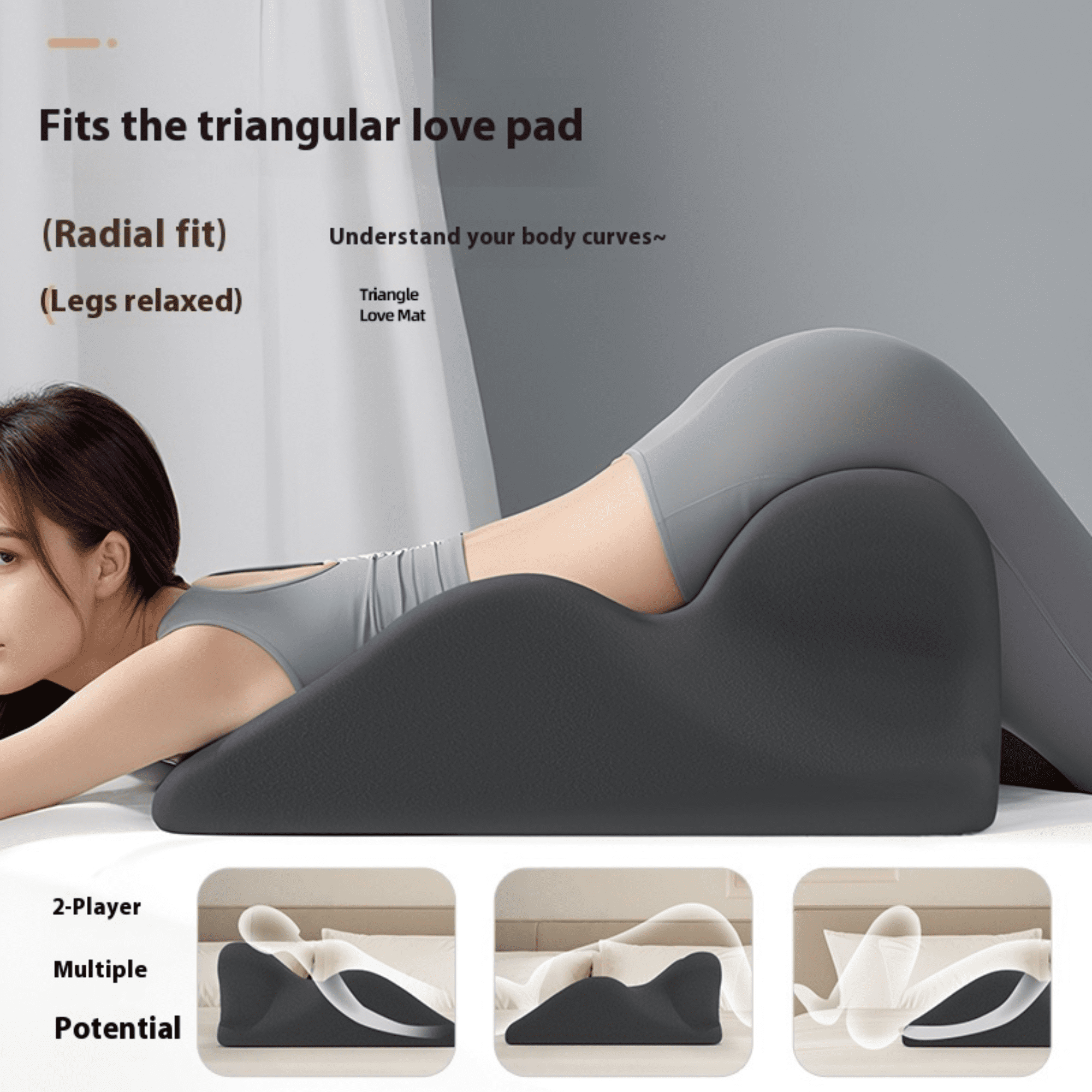 Memory Foam Ergonomic Rest Pillow – Prone Sleeping & Bed Reading Pillow, Back Pain & Acid Reflux Support, Massage-Friendly with Removable Cover
