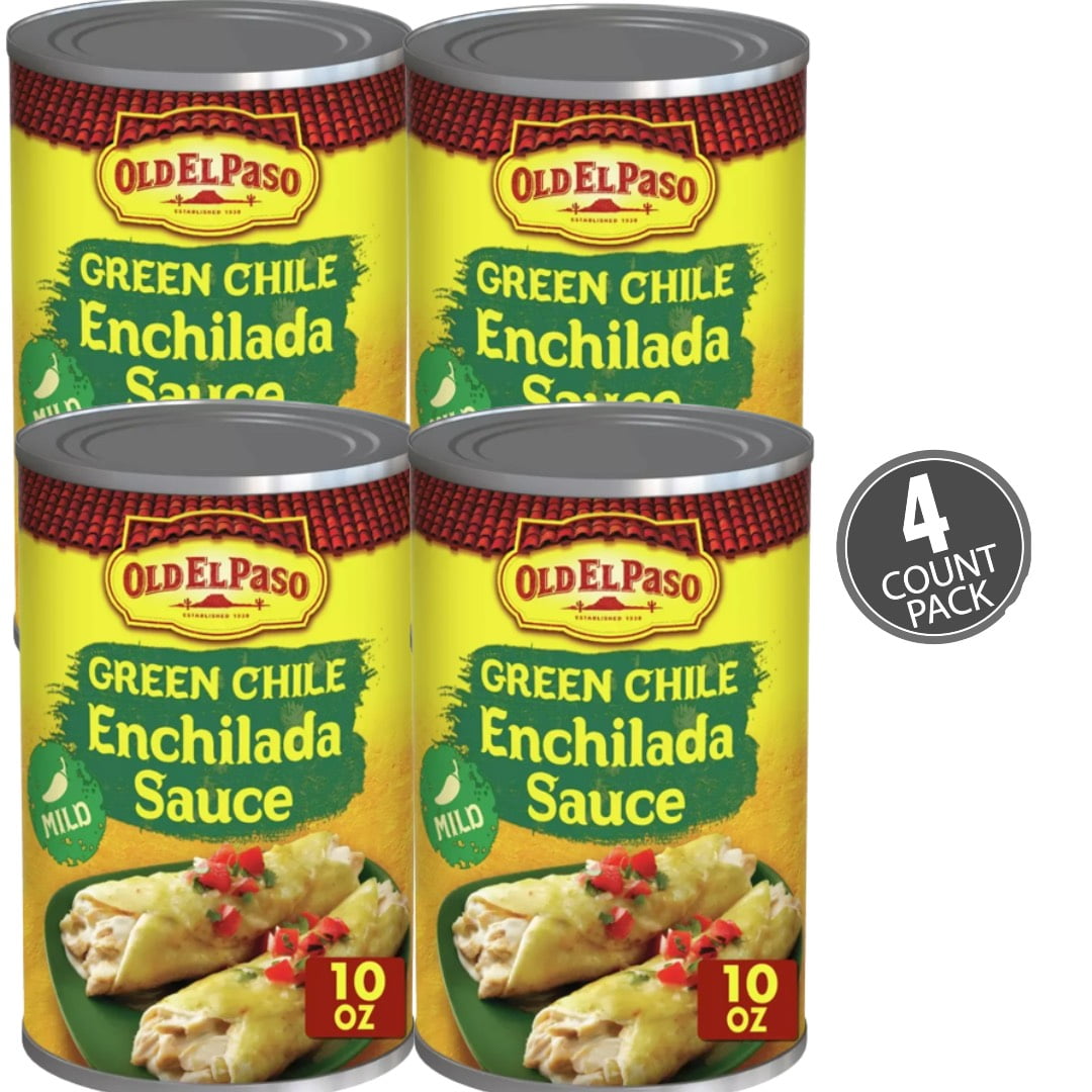 Old El Paso Enchilada Sauce Mild Green Chili 10oz pack of 4