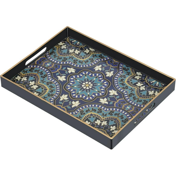 Marble Plastic Food Trays for Eating on Lap Decor Coffee Tray