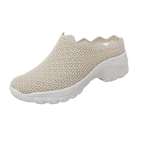 Qufokar Flip Flops Women Size 6 Sneaker for Women Size 9 Shoes Women S Sport On Slip Toe Wedge Summer Round Casual Fashion Mesh Women S