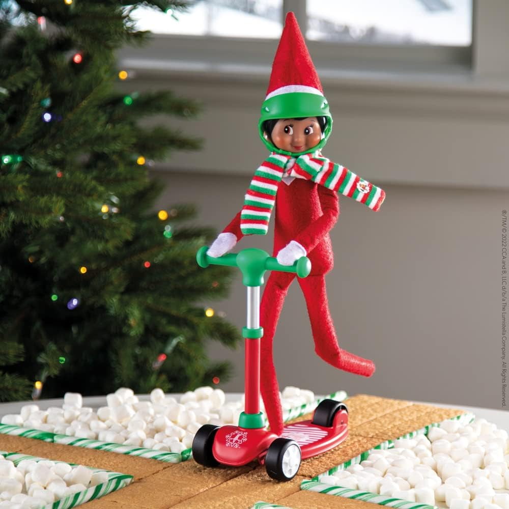 The Elf on the Shelf Scout Elves at Play Standing Scooter, Includes Helmet and Scarf