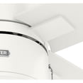 thumbnail image 3 of Hunter 52 inch Indoor Ceiling Fan with LED Light - White Ceiling Fan with Pull Chain, For Bedroom, Living Room, or Kitchen, Standard Mount, No Remote, 4 Blades - Beck 51744, Fresh White, 3 of 15