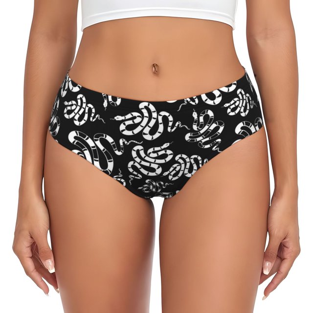 Fotbe Snake Calzones Estampados para Mujer – Ropa Interior de Algodón, Cómoda, Suave y Elástica-X-Small