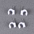 100pcs PVC Clamp 16mm Circle Electrician Tube Support Hook Steel Nails
